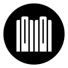 Network Server icon on a round button - DimSeries