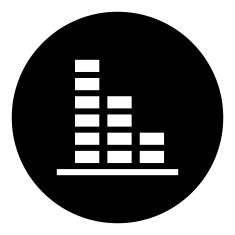 Bar Graph icon on a round button - DimSeries N45