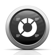 Donut Chart icon on a round button - ElectSeries