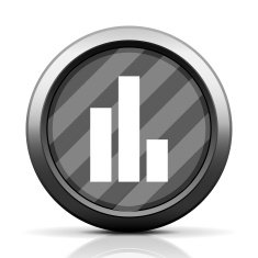 Bar Graph icon on a round button - EliteSeries N45