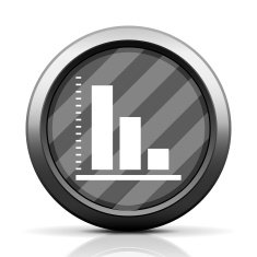 Bar Graph icon on a round button - EliteSeries N48