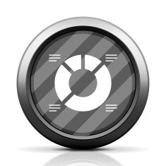 Donut Chart icon on a round button - EliteSeries