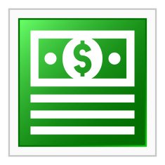 Money icon on a square button - FlatSeries N2