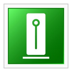 Hard Drive icon on a square button - FlatSeries