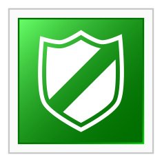 Shield icon on a square button - FlatSeries N2