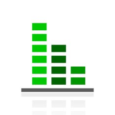 Bar Graph icon on a white background - FreshSeries N44