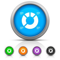 Donut Chart icon on round buttons - GlossSeries