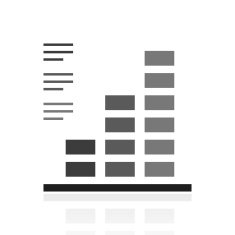 Bar Graph icon on a white background - PrimeSeries N46