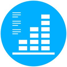 Bar Graph icon on a round button - RoundSeries N45