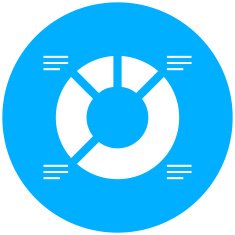 Donut Chart icon on a round button - RoundSeries