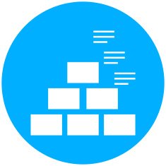 Pyramid icon on a round button - RoundSeries