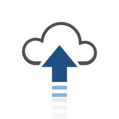Cloud Computing icon on a white background - RoyalSeries
