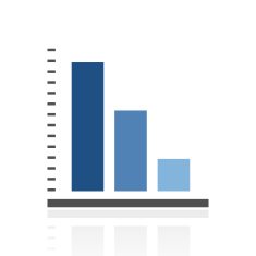 Bar Graph icon on a white background - RoyalSeries N47