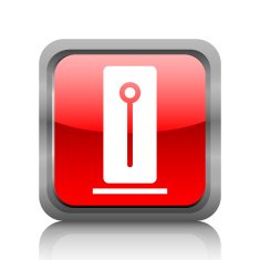 Hard Drive icon on a square button - RubyRedSeries