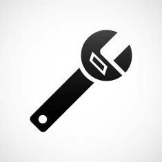 Wrench icon on a white background - ShadeSeries