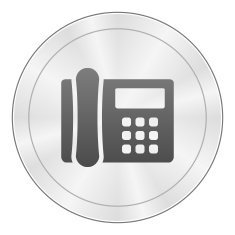 Office Telephone icon on a round button - SharpSeries