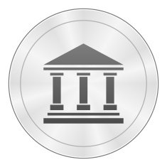 Bank icon on a round button - SharpSeries N5