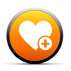 Heart icon on a round button - SimpleSeries