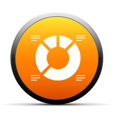 Donut Chart icon on a round button - SimpleSeries