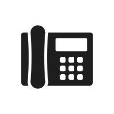 Office Telephone icon on a white background - SingleSeries