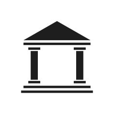 Bank icon on a white background - SingleSeries N4