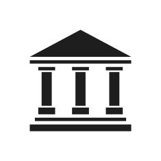 Bank icon on a white background - SingleSeries N5