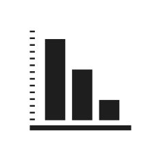 Bar Graph icon on a white background - SingleSeries N48