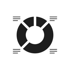 Donut Chart icon on a white background - SingleSeries