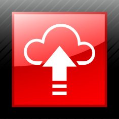 Cloud Computing icon on a square button - SleekSeries