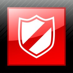 Shield icon on a square button - SleekSeries N2