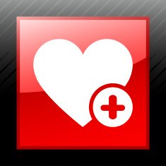 Heart icon on a square button - SleekSeries