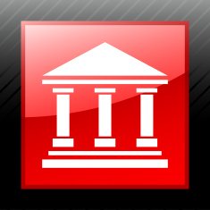 Bank icon on a square button - SleekSeries N5