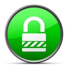 Padlock icon on a round button - SlenderSeries