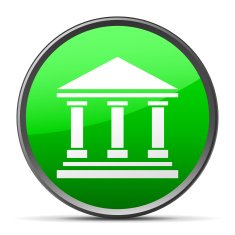 Bank icon on a round button - SlenderSeries N5