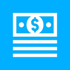 Money icon on a blue background - SmoothSeries N2