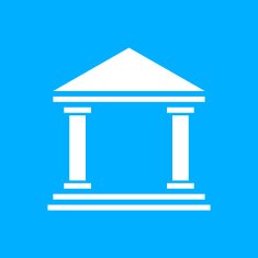 Bank icon on a blue background - SmoothSeries N4