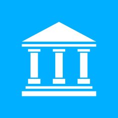 Bank icon on a blue background - SmoothSeries N5