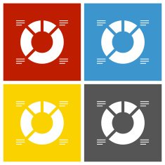 Donut Chart icon on square buttons - SquareSeries