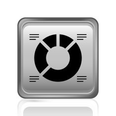 Donut Chart icon on a square button - SteelSeries
