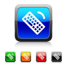 Computer Keyboard icon on color buttons - StyleSeries