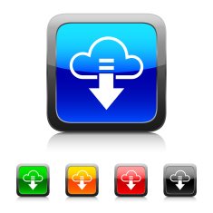 Cloud Computing icon on color buttons - StyleSeries N2