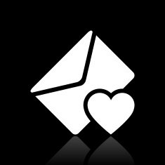 Email icon on a black background - WhiteSeries