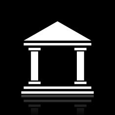 Bank icon on a black background - WhiteSeries N4