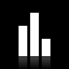 Bar Graph icon on a black background - WhiteSeries N45