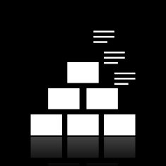 Pyramid icon on a black background - WhiteSeries