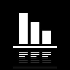 Bar Graph icon on a black background - WhiteSeries N51