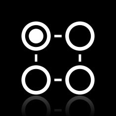 Flowchart icon on a black background - WhiteSeries