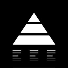 Pyramid icon on a black background - WhiteSeries N3