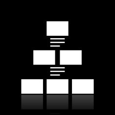 Pyramid icon on a black background - WhiteSeries N4