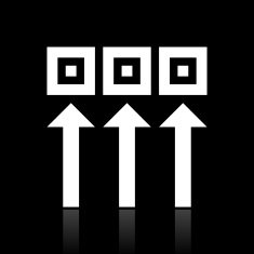Logistics icon on a black background - WhiteSeries